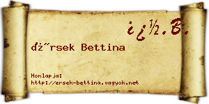 Érsek Bettina névjegykártya